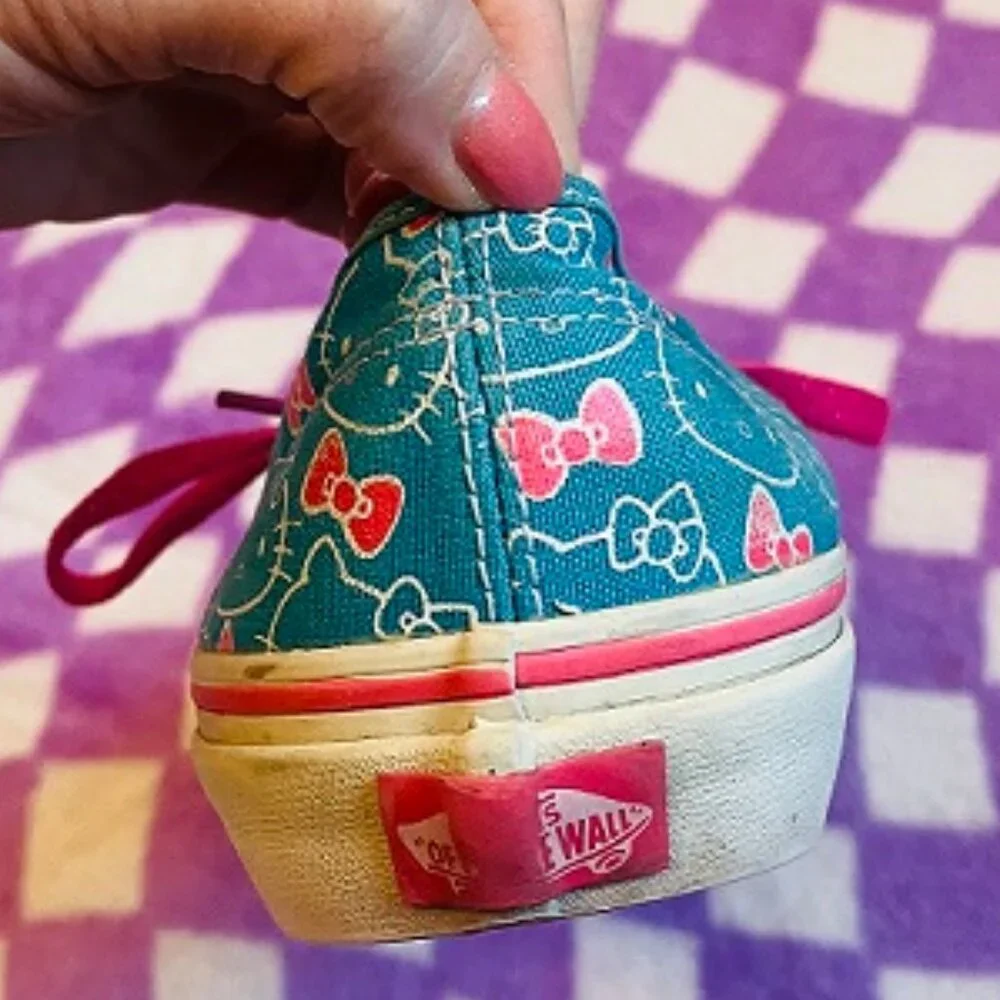 blue & pink Hello Kitty Vans size 9